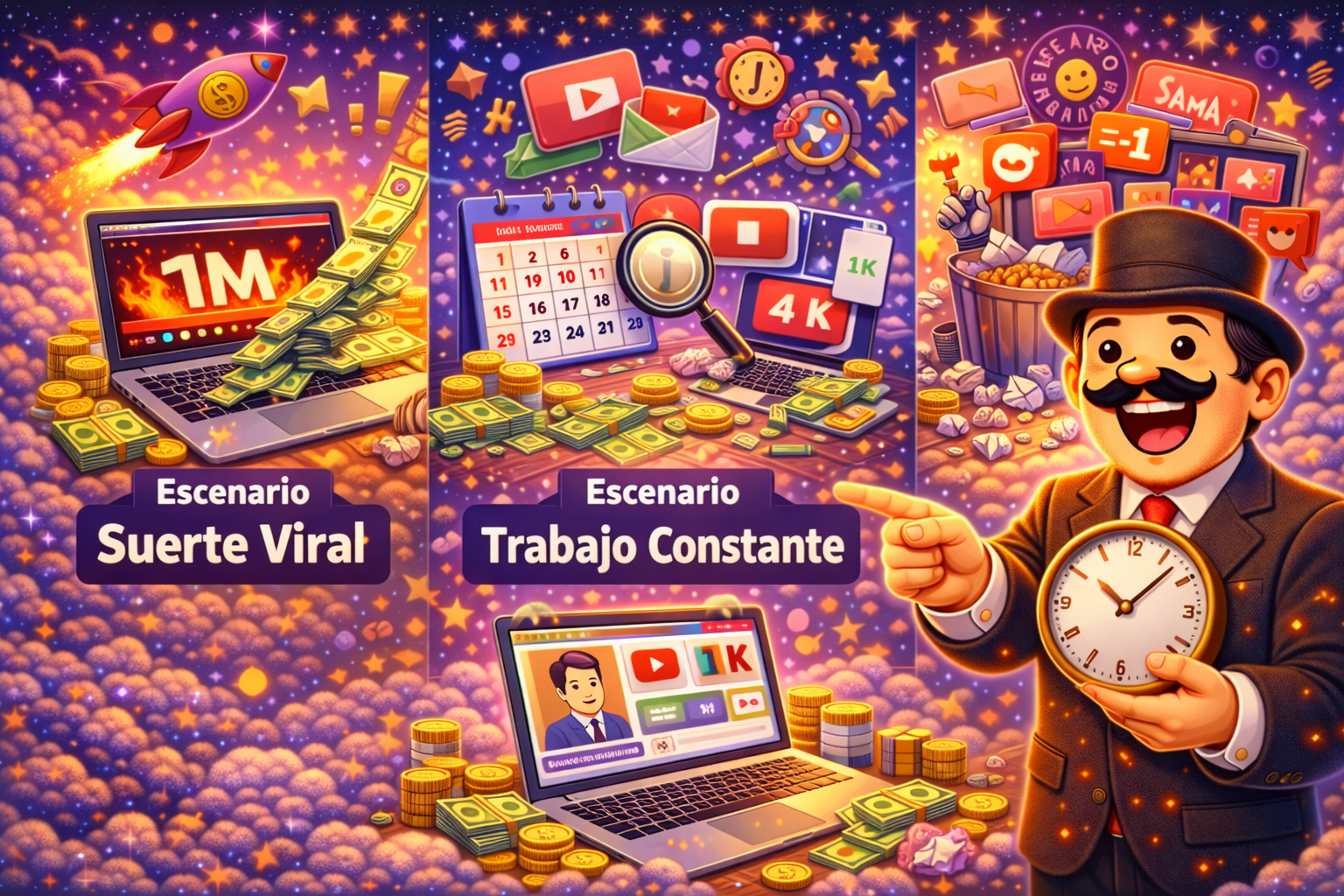 Escenarios Monetización YouTube