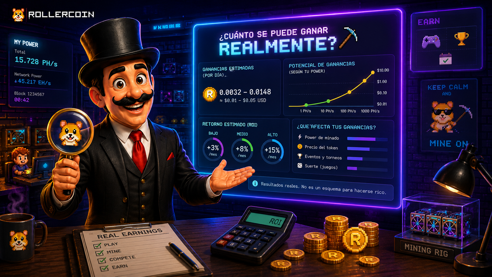 Rollercoin-Ganancias