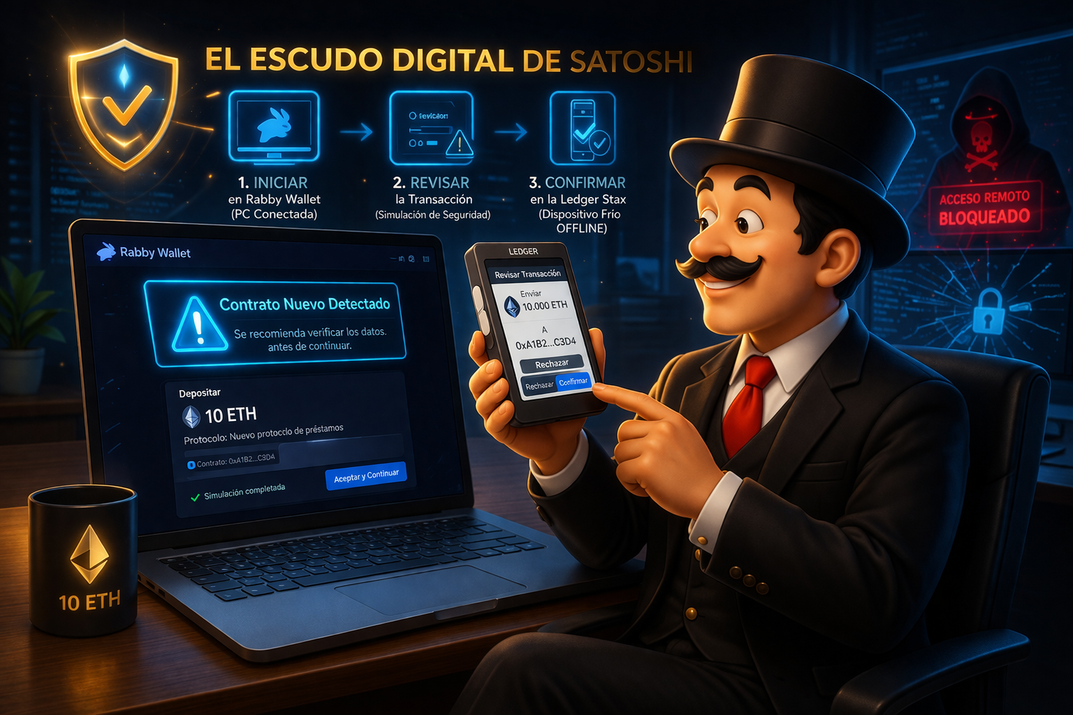 Ejemplo Práctico de Vincular Billetera Fría con Wallet Caliente