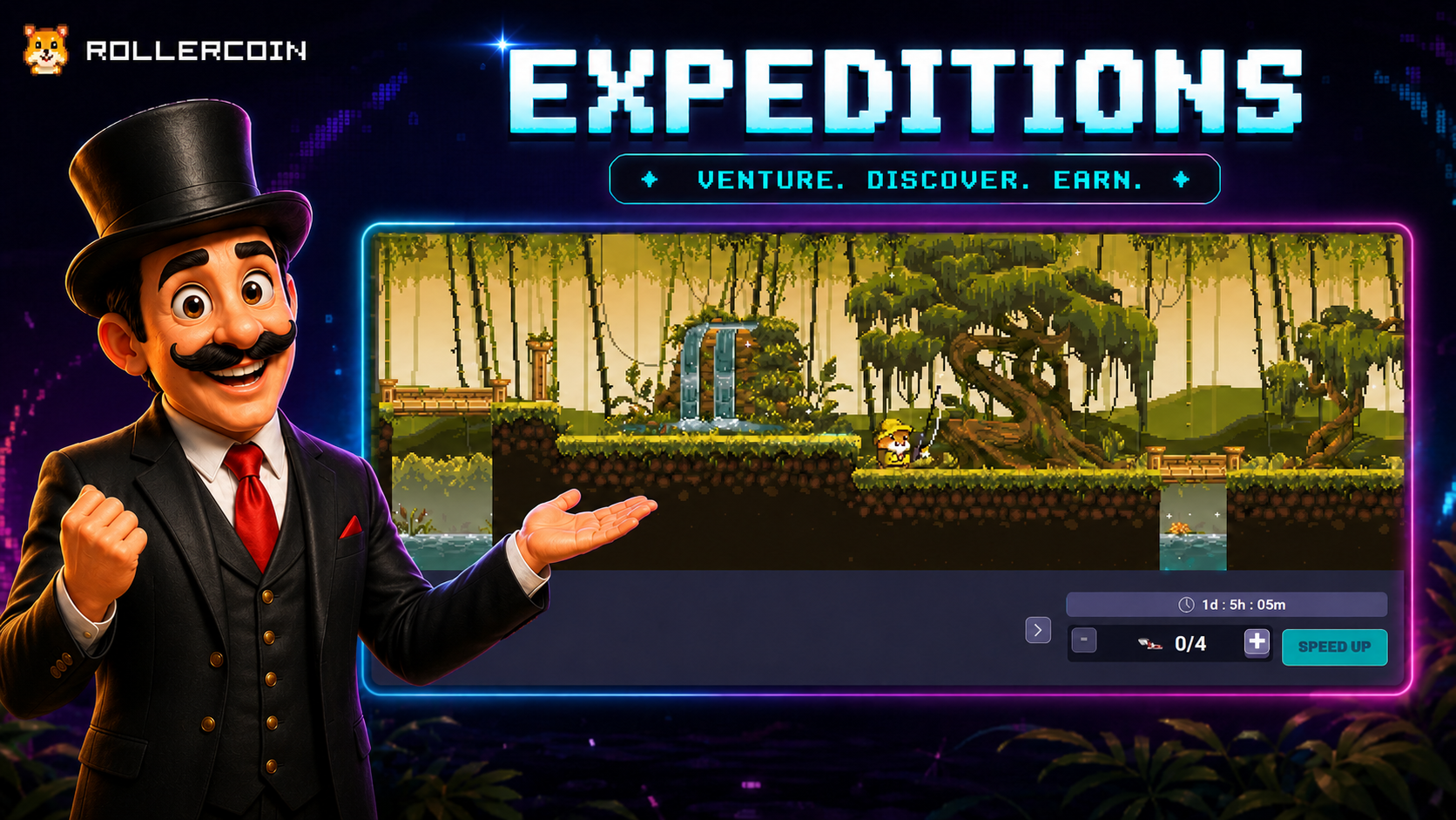 Expediciones de Hamsters en Rollercoin