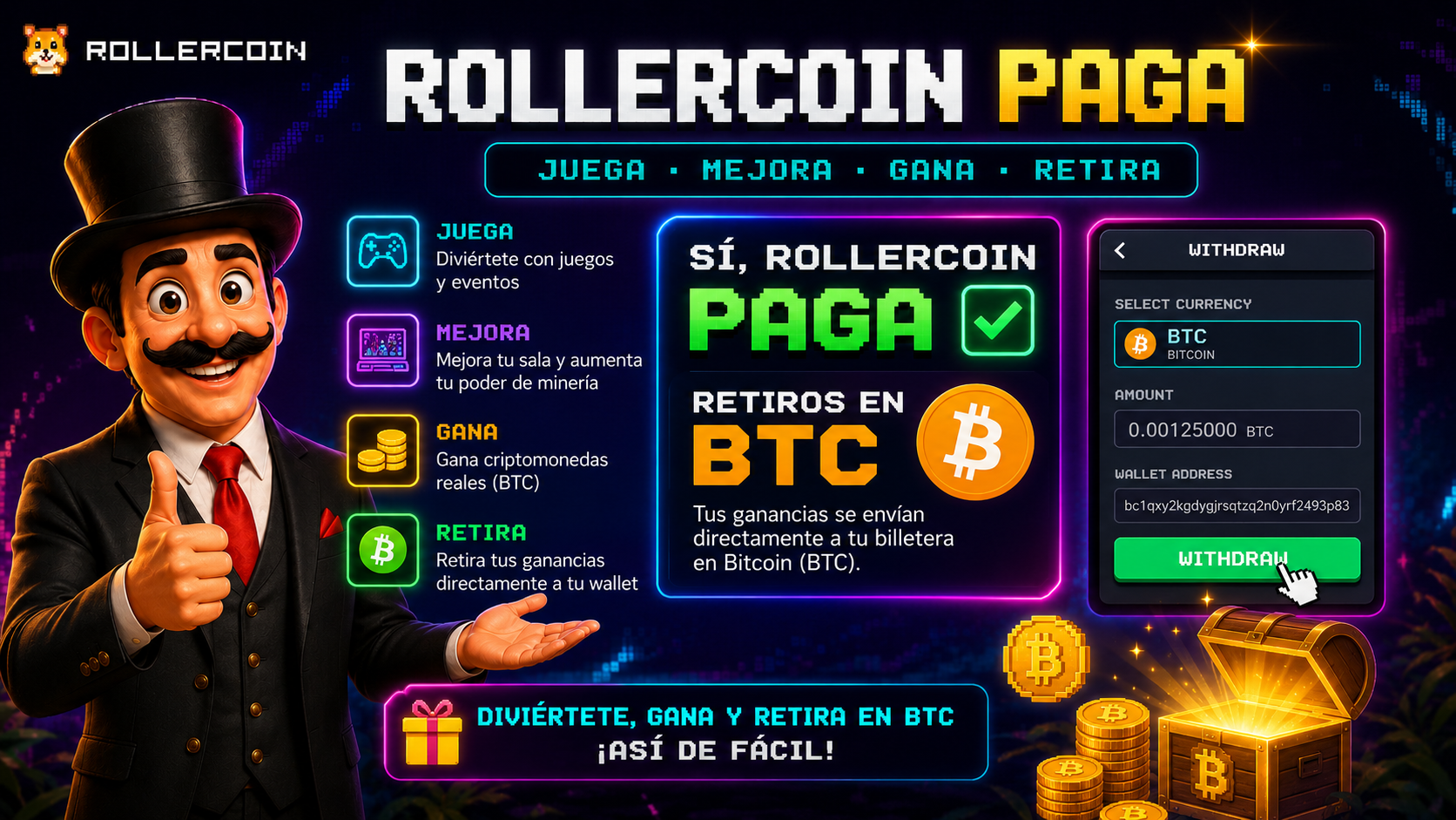 Rollercoin está pagando en 2026